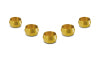 Vibrant Brass Olive Inserts 1/2in - Pack of 5