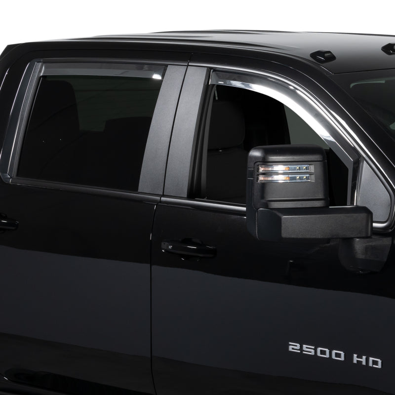 Putco 14-18 Chevy Silverado LD - 4 Door - Crew Cab Element Chrome Window Visors