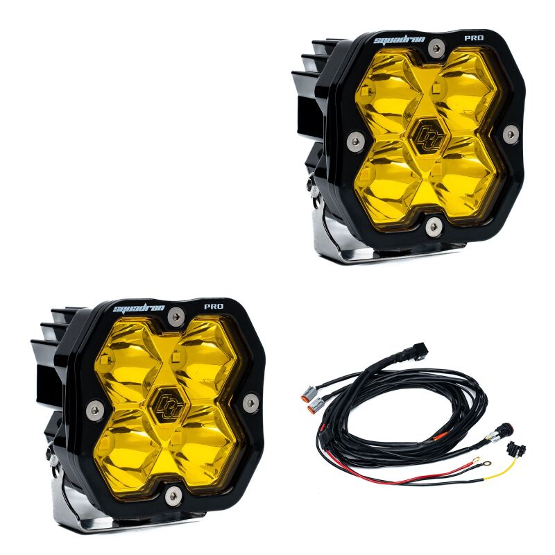 Baja Designs Squadron 2.0 Pro LED Spot (Pair) - Baja Amber