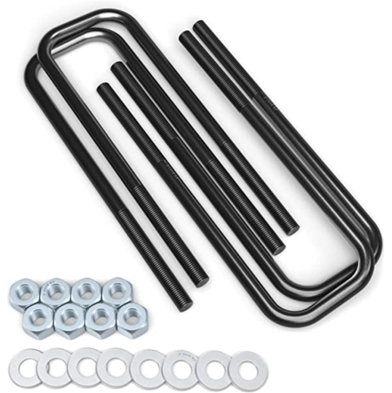 Fabtech 88-98 GM C1500 2WD Extra Cab Square U-Bolt Kit - 9/16-18 x 12.50 x 2.63