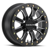 Raceline A71MB Mamba 15x6in / 4x156 BP / 40mm Offset / 132.5mm Bore- Black & Machined Beadlock Wheel