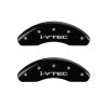 MGP Front set 2 Caliper Covers Engraved Front i-Vtec Black finish silver ch