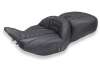 Mustang 23-26 Harley CVO Road Glide, Street Glide, Heated Deluxe ST 1pc 2Up Blk w/ Beauty Thread