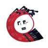 Moroso BBC Over Valve Cover Str Plug Boots Non-HEI Sleeved Ultra Spark Plug Wire Set - Red