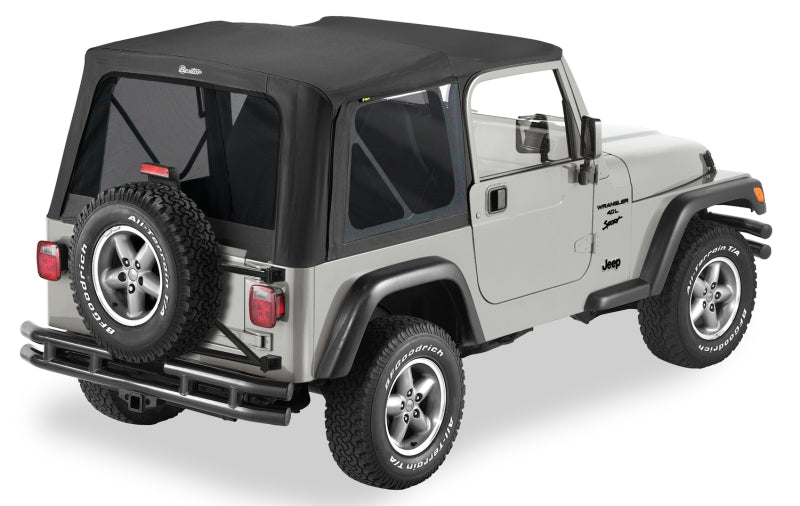 Bestop 97-02 Jeep Wrangler TJ Replace A-Top (Black Denim Tinted Windows No Door Skins Included)