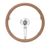 NRG Reinforced Steering Wheel (380mm/1in. Deep) Perforated Brown Leather