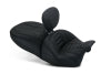 Mustang 15-21 Harley Freewheeler Touring Forward Deluxe 1PC Seat w/Driver Backrest - Black