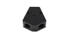Vibrant Billet Aluminum Y-Block Fitting with 1/8in NPT Port - 1/2in NPT x 1/2in NPT x 1/2in NPT