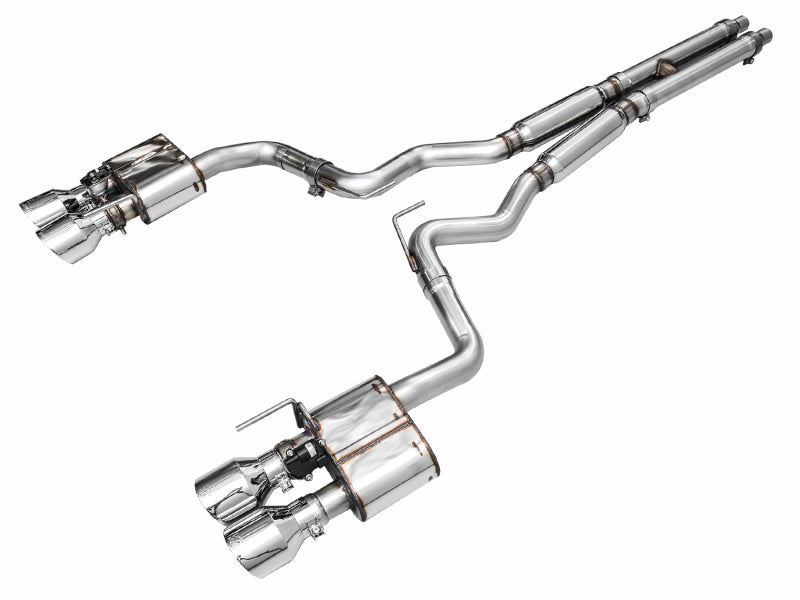 AWE Tuning 21-23 Ford Mustang Mach 1 SwitchPath Cat-Back Exhaust w/ Quad Chrome Silver Tips