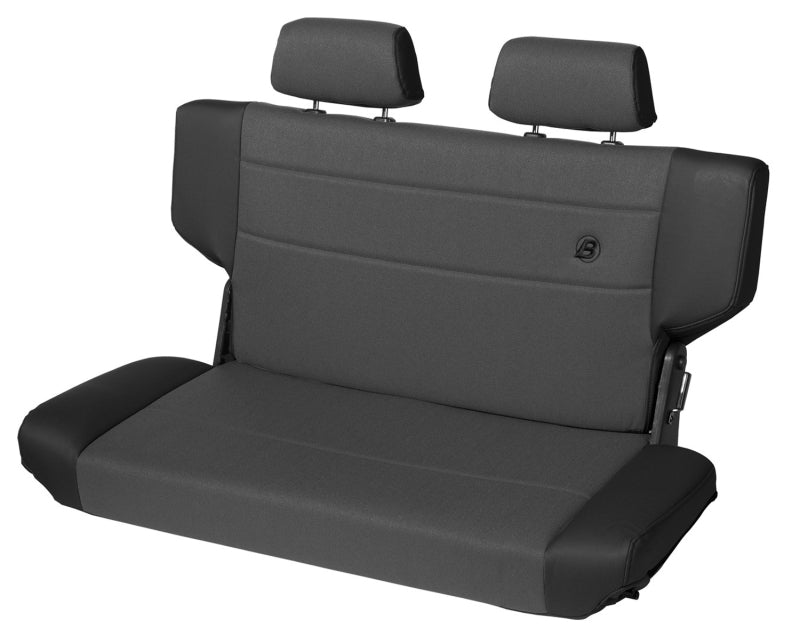Bestop N-Tumble Seat - 97-06 Jeep Wrangler TJ Rear Trailmax Fold (Center Fabric Insert Black Denim)