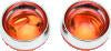 Kuryakyn Deep Dish Bezels With Amber Lenses