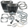 S&S Cycle 99-06 BT 4 1/8in Bore Cylinder & Piston Kit Early Production T111 Engines - Wrinkle Black