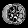 Weld S76 17x10 / 5x115mm BP / 6.7in. BS Black Wheel (High Pad) - Polished Single Beadlock MT