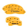 MGP 4 Caliper Covers Engraved Front Cadillac Rear SRX Yellow Finish Black Char 2006 Cadillac SRX