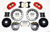 Wilwood Narrow Superlite 4R Rear P-Brk Kit 12.88in Drilled Red Chevy 12 Bolt w/ C-Clips Staggered mt