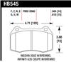 Hawk 03-04 Infinit G35 / 04-09 Nissan 350z w/ Brembo DTC-60 Race Front Brake Pads