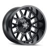 Mayhem 8107 Cogent 20x9 / 5x139.7 BP / 0mm Offset / 110mm Hub Black w/ Milled Spokes Wheel