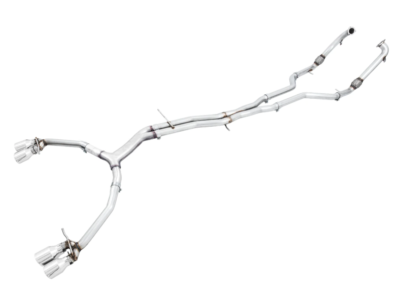 AWE Tuning Audi B9 S5 Sportback Track Edition Exhaust - Non-Resonated (Silver 102mm Tips)