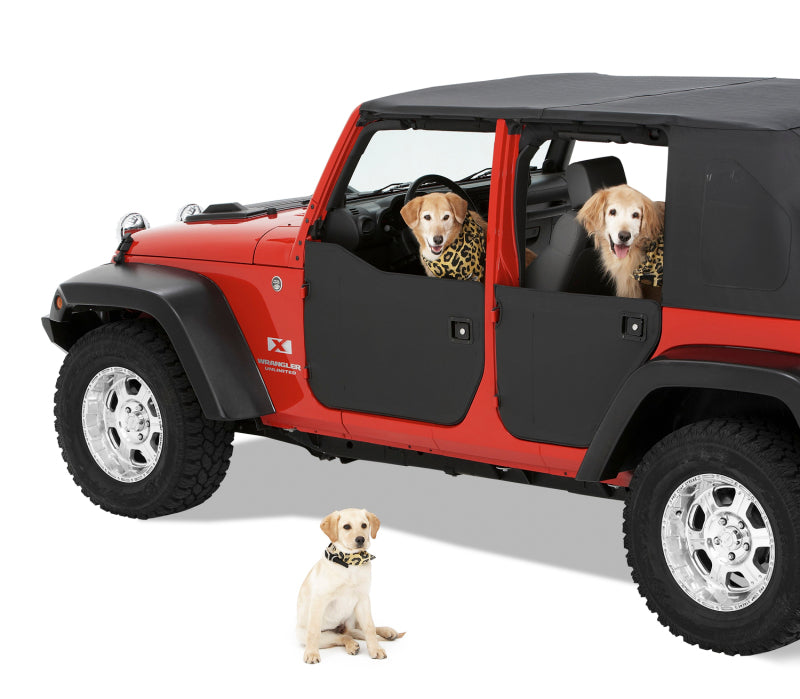 Bestop 07-18 Jeep Wrangler JK Element Panels (Front Doors Black)
