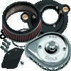 S&S Cycle 2017+ M8 Models Stealth Air Cleaner Kit w/ Chrome Mini Teardrop Cover
