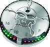 Kuryakyn Zombie Fuel & Battery Gauge Chrome