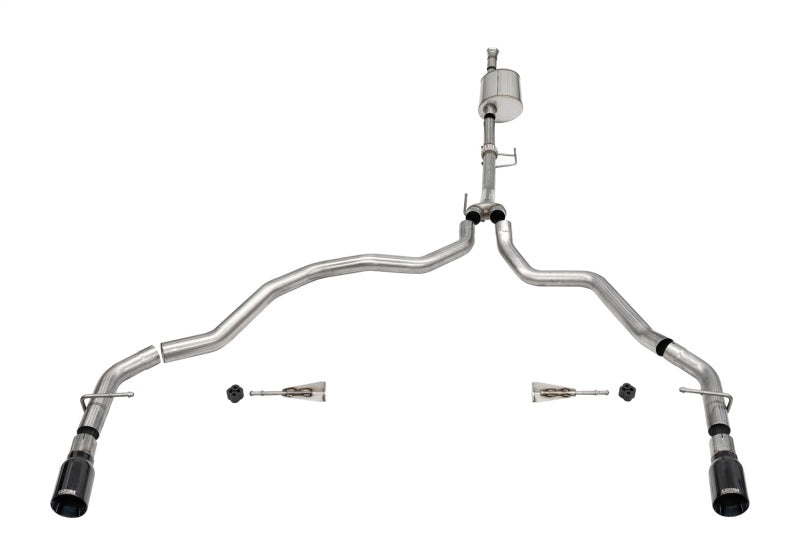 Corsa 2021-2025 Ford F-150 SuperCab/6.5ft Bed 3.5L V6 Sport Cat-Back Dual Rear Exit-Black PVD