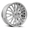 Kraze KR185 Double Down 20x8.5 / 5x108/114.3 BP / 38mm Offset / 73mm Hub Chrome Wheel