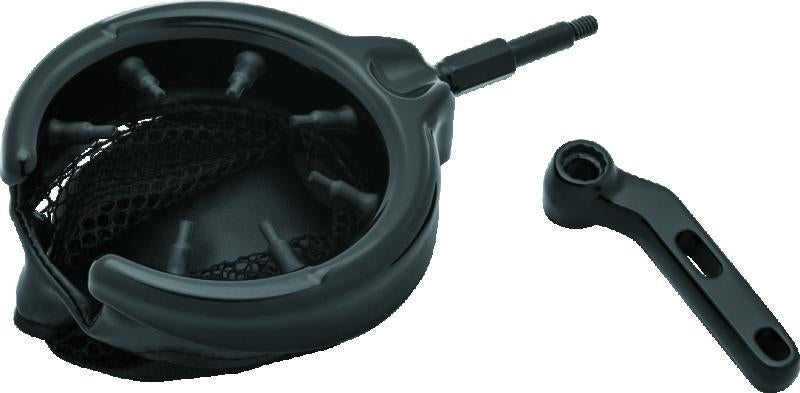 Kuryakyn Drink Holder Mesh Basket with Perch Mount Universal Gloss Black