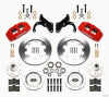 Wilwood Dynapro 6 Front Hub Kit 12.19in Red 69-70 Impala Drum/Disc 69-82 Vette