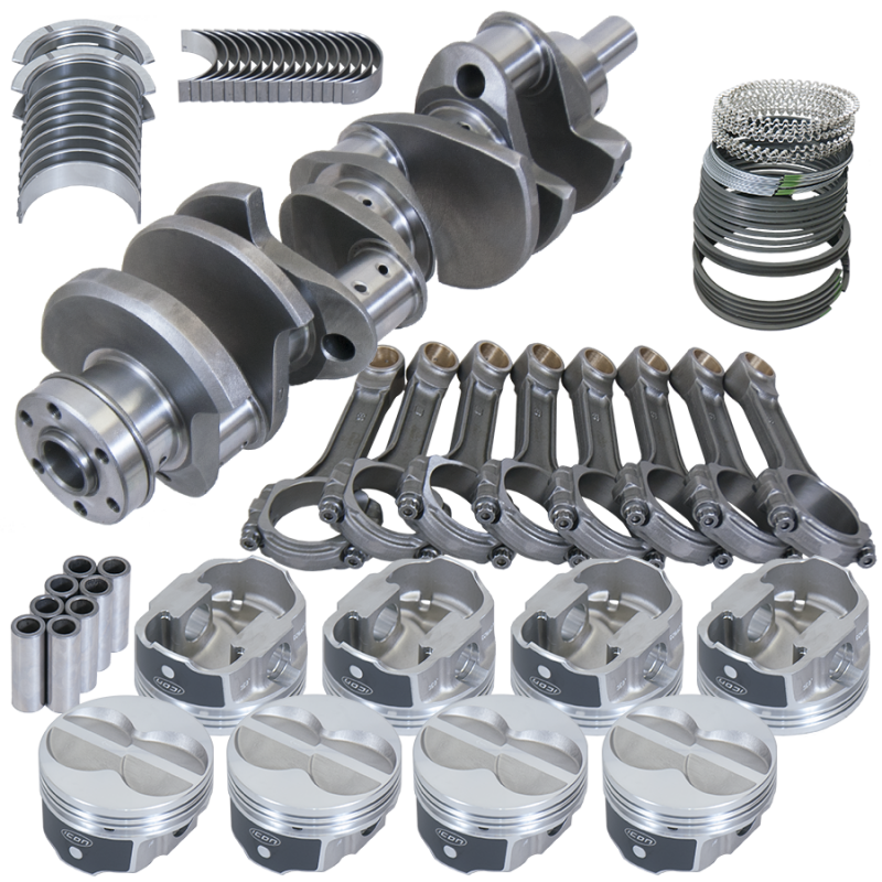 Eagle Ford 351W 4.000in Crank 6.200in I-Beam Rods -11cc Flat Top 4.040in Pistons Rotating Assembly