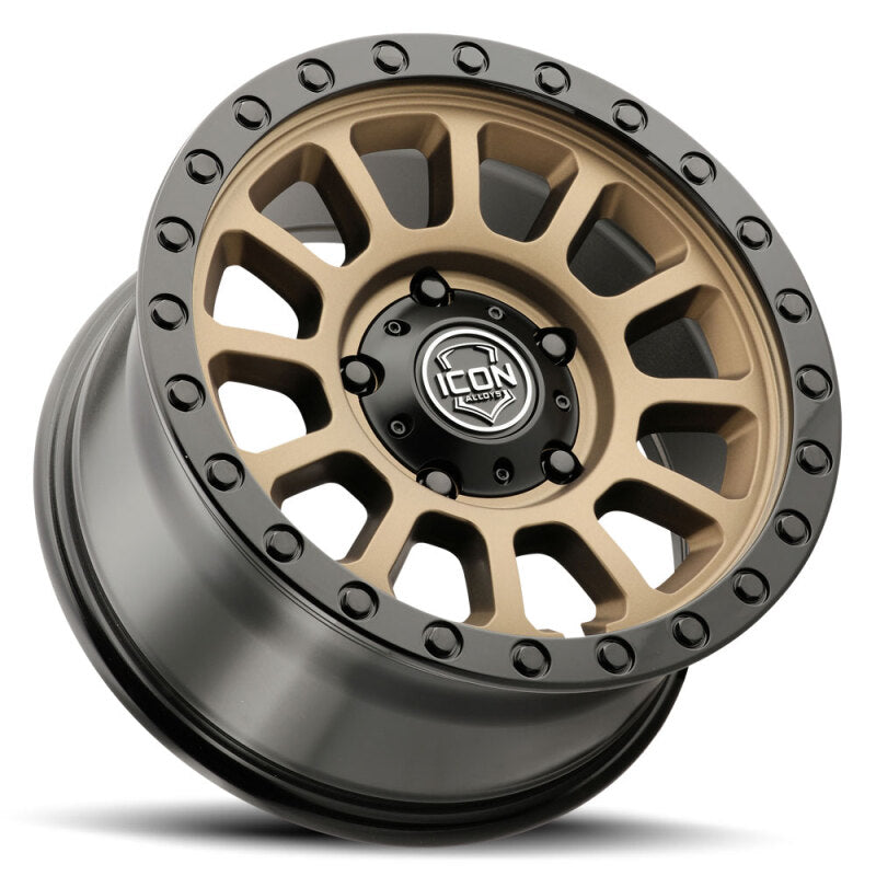 ICON Hulse 18x9 / 5x150 / 25mm / 6in BS Satin Bronze w/ Gloss Black Lip