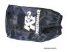 K&N Round Straight - Black - 3.5in ID x 5in H - PreCharger Air Filter Wrap Blue