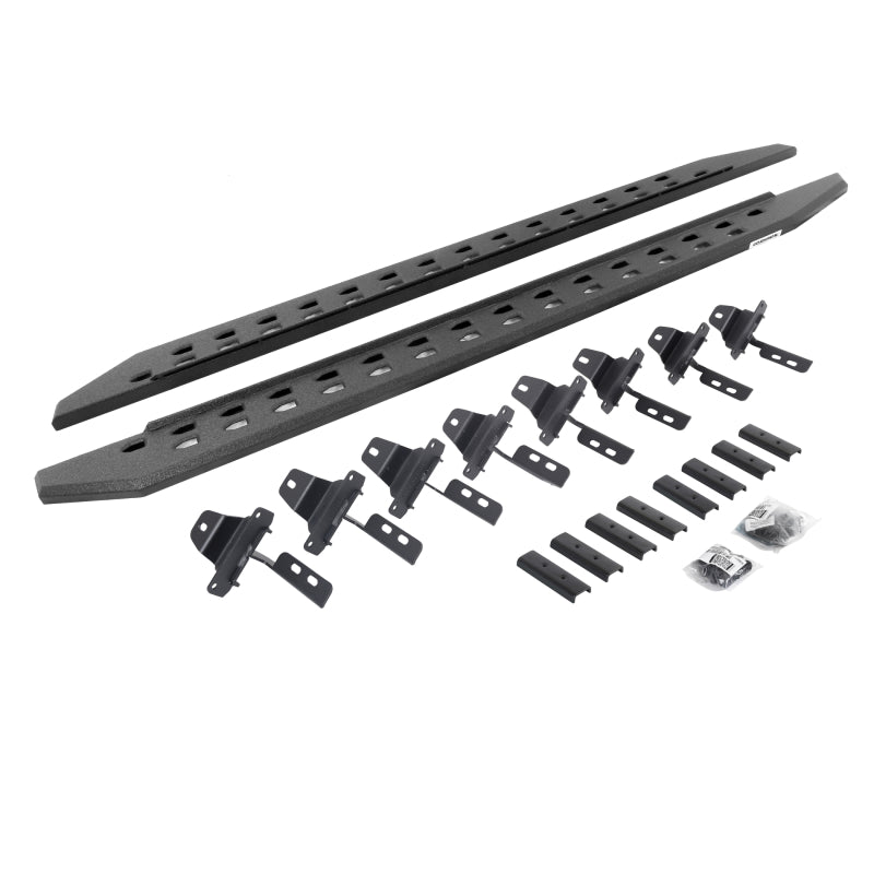 Go Rhino 20-22 Jeep Gladiator JT 4DR RB20 Slim Running Boards Kit (Incl. Brackets) - Bedliner Coat