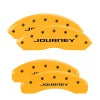 MGP 4 Caliper Covers Engraved Front & Rear With out stripes/Journey Yellow finish black ch