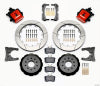 Wilwood Combination Parking Brake Rear Kit 12.88in Red 2005-2014 Mustang