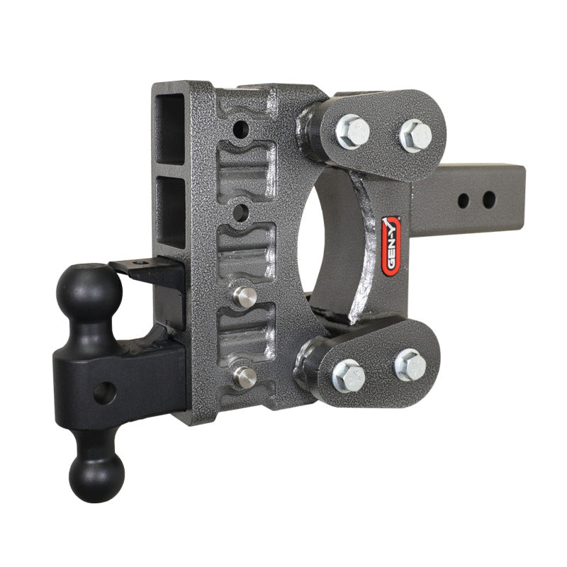 Gen-Y The Boss Torsion-Flex 3in Shank 6in Drop 21K Hitch w/GH-061 Dual-Ball/GH-062 Pintle Lock