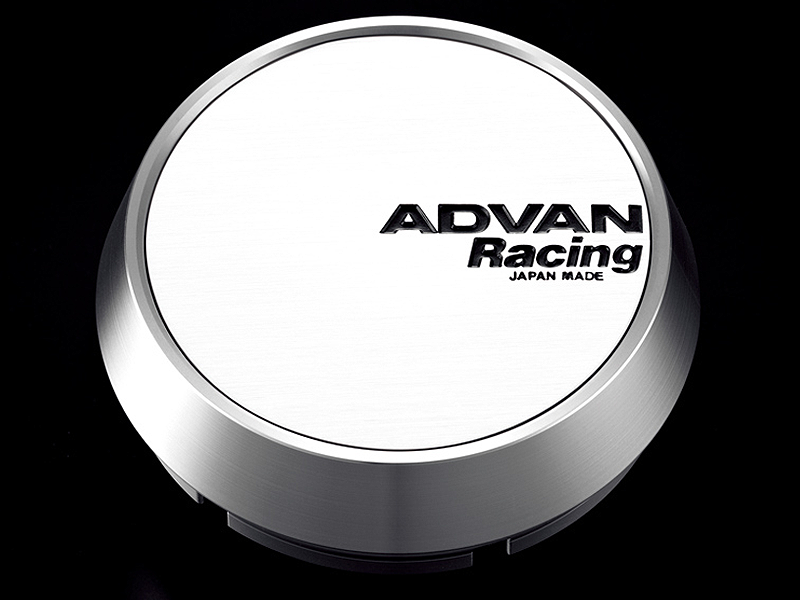 Advan 73mm Middle Center Cap - White/Silver Alumite