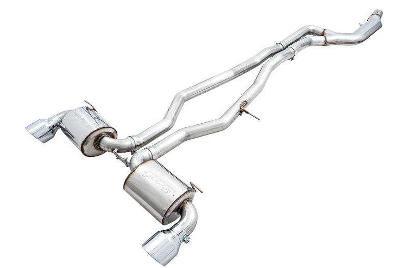 AWE Tuning 2020 Toyota Supra A90 Non-Resonated Touring Edition Exhaust - 5in Chrome Silver Tips