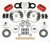 Wilwood Dynapro Dust-Boot Front Kit 11.00in Red 1965-1969 Mustang Disc & Drum Spindle