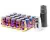 Wheel Mate Muteki SR35 Close End Lug Nuts w/ Lock Set - Blue 12x1.25 35mm