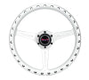 NRG All Aluminum Steering Wheel 330mm - Extra Light- Ergonomic Grip- Anadized Silver