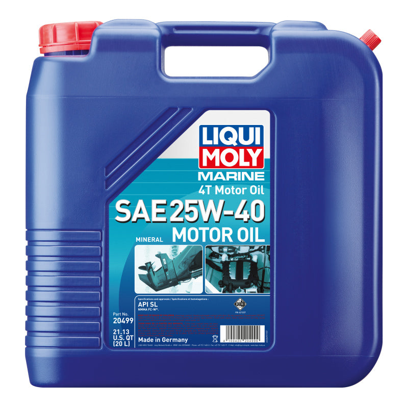 LIQUI MOLY 20L Marine 4T Motor Oil SAE 25W40