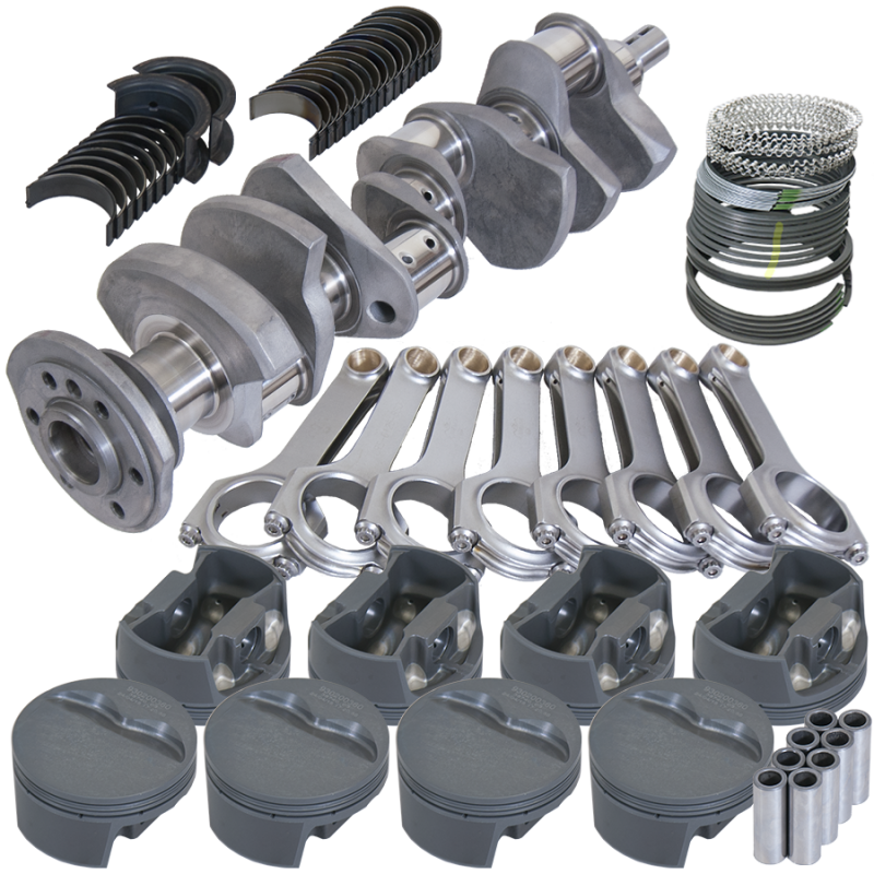 Eagle Chevy 327 3.250in Crank 6.125in H-Beam -5cc Flat Top 4.040in Pistons Rotating Assembly