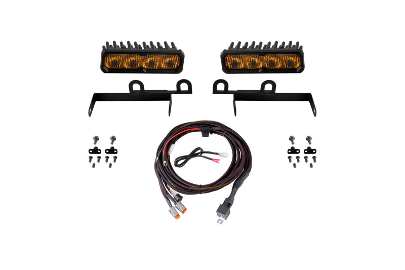 Diode Dynamics 2013-2018 Ram 1500 Ram SportExpress SS6 Max LED Kit Yellow Fog 3000K