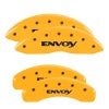 MGP 4 Caliper Covers Engraved Front & Rear Envoy Yellow Finish Black Char 2009 GMC Envoy