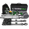 Rhino USA Heavy Duty Ratchet Tie-Downs 2-Pack (Gray) 1.6In X 8Ft