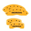 MGP 4 Caliper Covers Engraved Front & Rear Honda Yellow Finish Black Char 2004 Honda Pilot