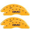 MGP 4 Caliper Covers Engraved Front & Rear GMC Yellow finish black ch