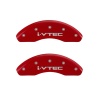 MGP Front set 2 Caliper Covers Engraved Front i-Vtec Red finish silver ch