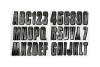 Hardline Boat Lettering Registration Kit 3 in. - 300 Chrome/Black